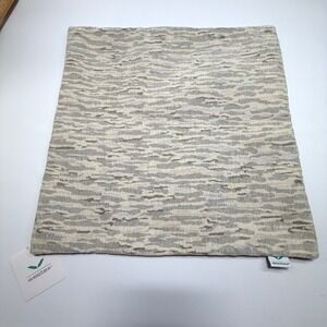 Westex Neutral Textured Square Pillow Cover Beige Gray Woven Decor